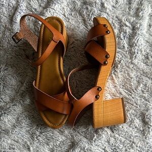 MIA Tan Platform Sandals